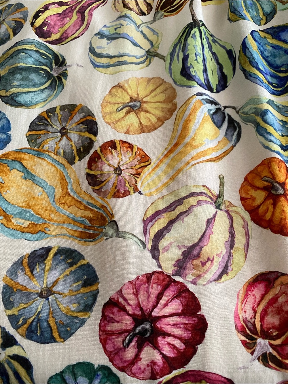 ModCloth Fall Colourful Pumpkins Gourds Print Midi Skirt Full gathered Size XL - Picture 10 of 13